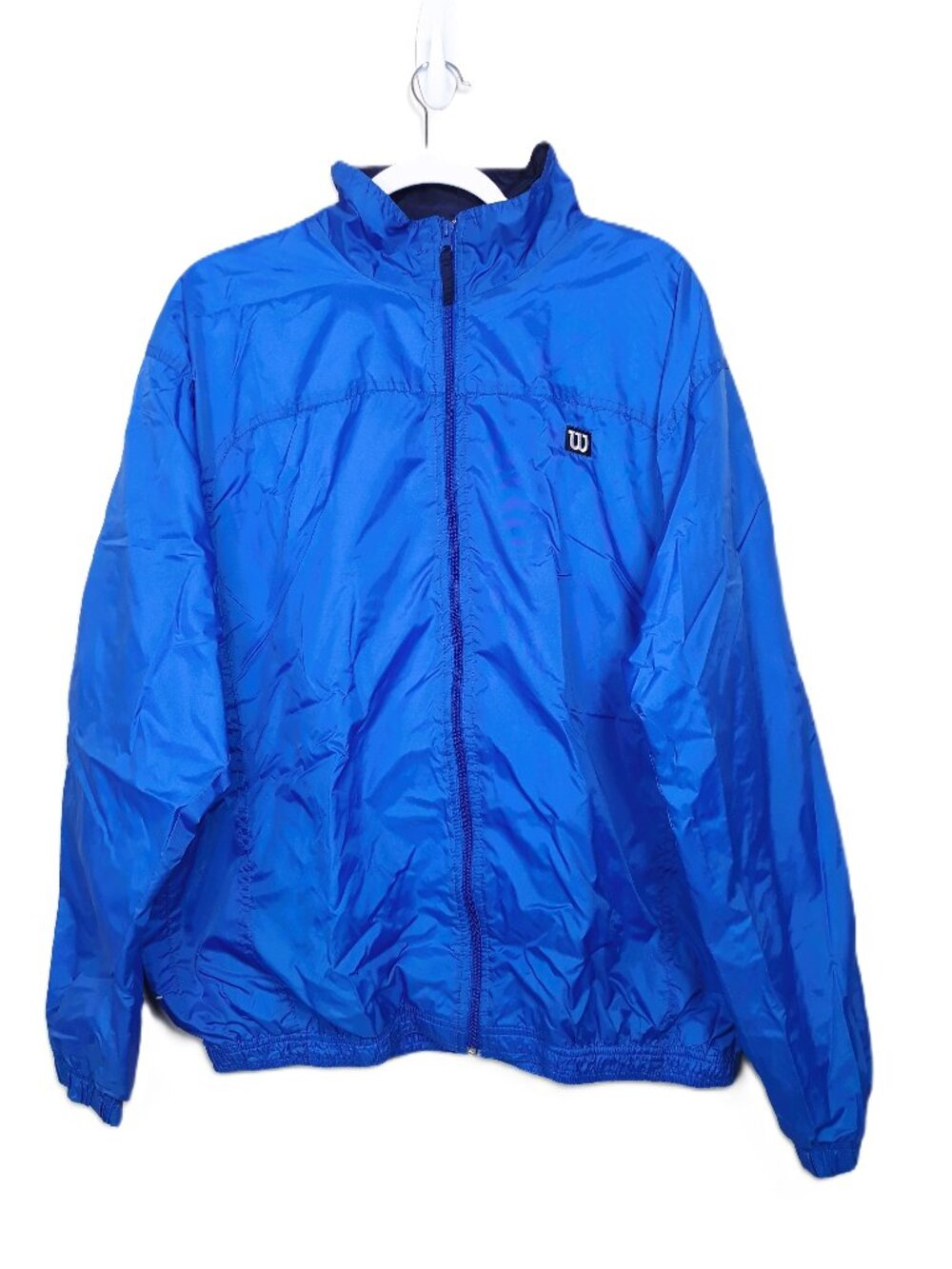 Wilson Blue Windbreaker Jacket Unisex Dual Sleeve Utility Sporty Vintage